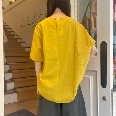 パラスパレス フラワープリント リネン プルオーバー ブラウス ブルー 麻 パラスパレス フラワープリント リネン プルオーバー ブラウス