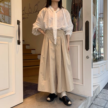 De bon coer シアーリネンボウタイブラウス