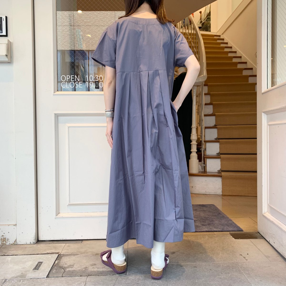 HUIS. ギザコットンブロードタック&ギャザー半袖2wayワンピース | OUI  