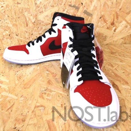 ナイキ エアジョーダン1 レトロ ハイ OG ホワイト/カーマイン-ブラック - NIKE AIR JORDAN 1 RETRO HIGH OG WHITE/CARMINE-BLACK (555088-123)