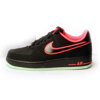 NIKE AIR FORCE 1 '07 BLACK/BLACK-LASER CRIMSON-ARCTIC GREEN