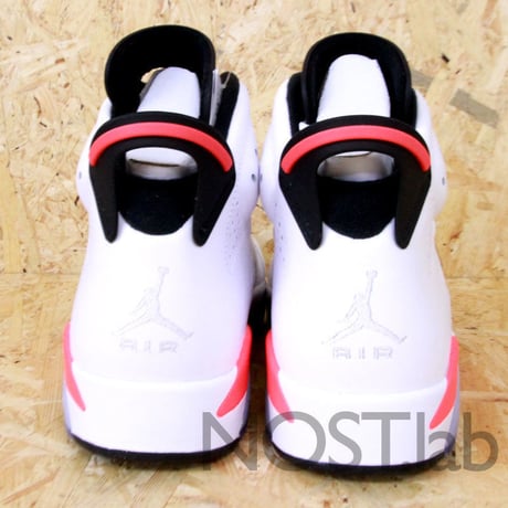 ナイキ エアジョーダン 6 レトロ ホワイト/インフラレッド-ブラック - NIKE AIR JORDAN VI RETRO WHITE/INFRARED-BLACK (384664-123)