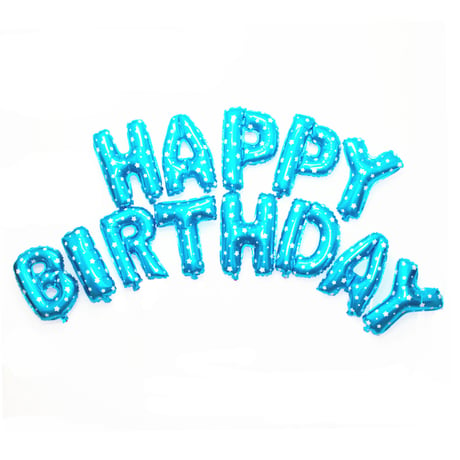 WEDDINGLAND（ウエディングランド）バルーン 誕生日 HAPPY BIRTHDAY 文字ブルーセット