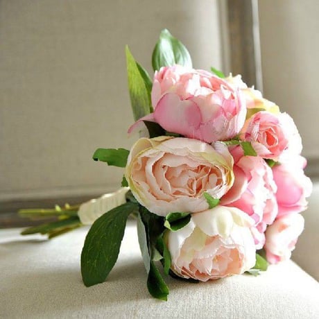 フレンチローズ ピンク ブーケ 結婚式 二次会 ウエディング ブライダル 造花の ブーケ クラッチ インテリア ウェディング アイテム グッズ