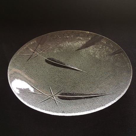 昭和型ガラス「ささ」　皿　円形　中（Φ150mm）