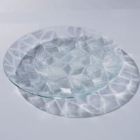 昭和型板ガラス「らんまん」 4mm厚 円形 大（Φ180mm） | 旭 屋