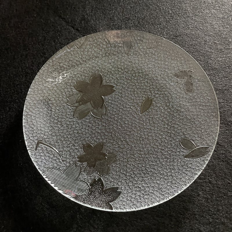 まんまる、昭和型板ガラス 昭和型板ガラス「銀河」4mm厚 六角丸皿 大（Φ180mm） | 旭屋ガラス店