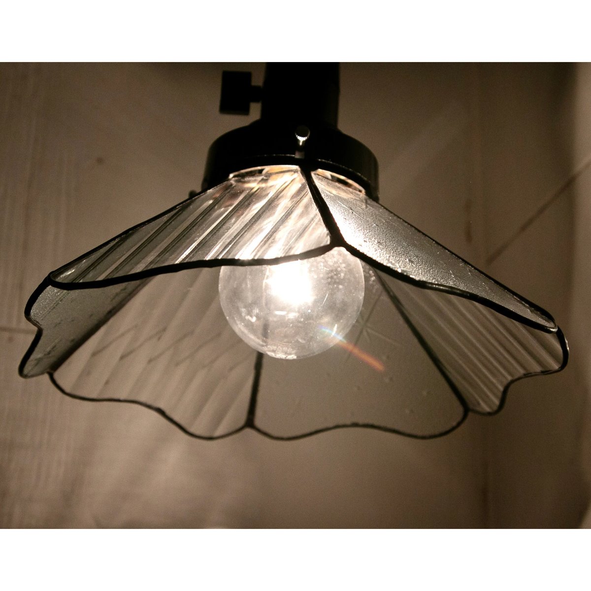 アンティークモールド　ペンダントランプ アンティークガラスの六角形ペンダントランプ(k-1125-z)｜照明