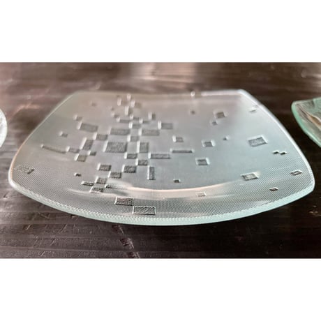 昭和型板ガラス「ダイヤ」「古都」「ときわ」豆皿セット