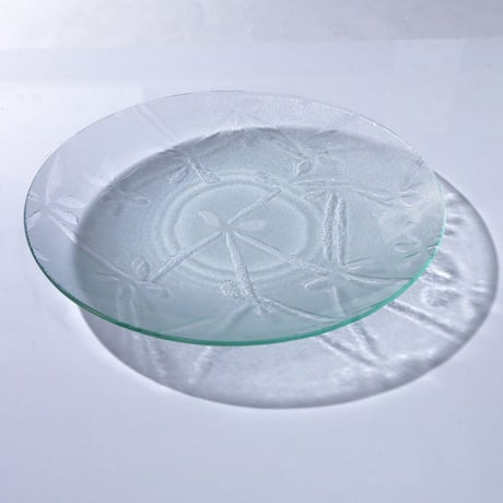 神戸イニシエガラス 型板ガラス 小皿6枚セット 昭和型板ガラス「ばら