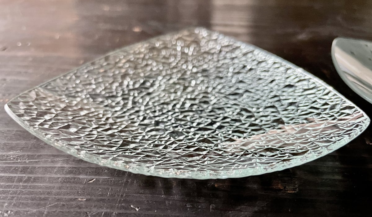 昭和型板ガラス「ダイヤ」「古都」「ときわ」豆皿セット | 旭 屋 ガ ラ