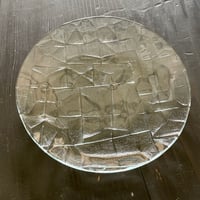 昭和型板ガラス「いわも」　4mm厚　円形　大（Φ180mm)