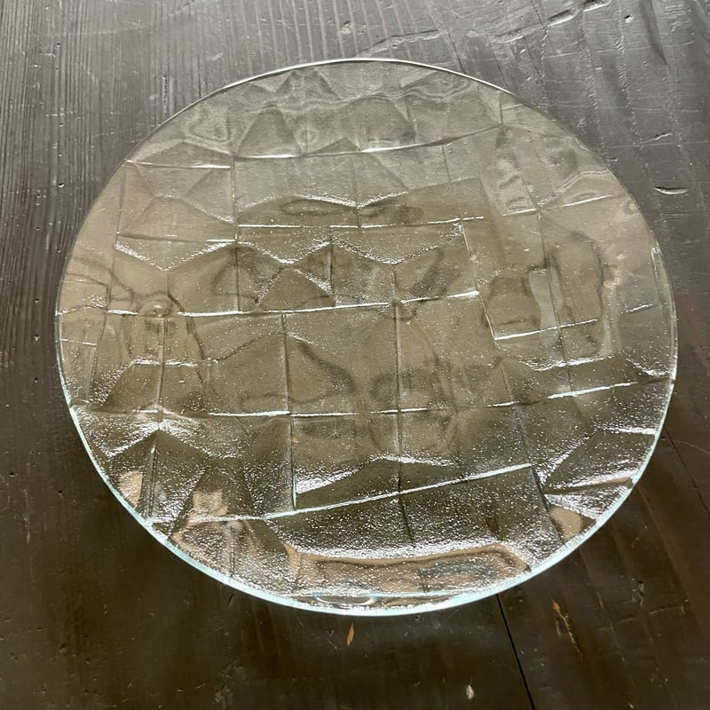 昭和型板ガラス「いわも」 4mm厚 円形 大（Φ180mm) | 旭 屋 ガ ラ ス 店