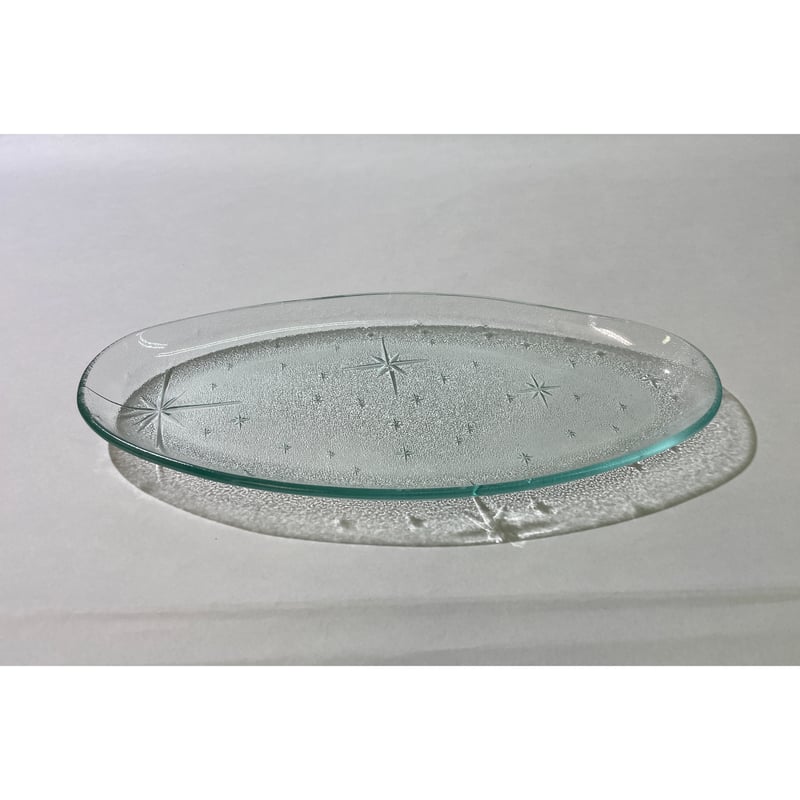 昭和型板ガラス 4mm厚 オーバルプレート | 旭 屋 ガ ラ ス 店