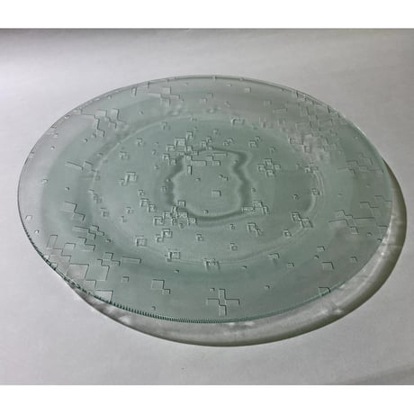 昭和型板ガラス　4mm厚　26cmパスタプレート