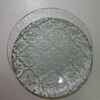 海外輸入ガラス「フローラ（クリア）」4mm厚　円形　小（Φ120mm）