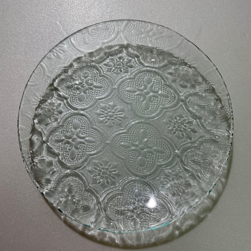 海外輸入ガラス「フローラ（クリア）」4mm厚 円形 小（Φ120mm） | 旭