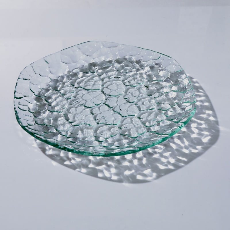 面取り型板硝子14枚セット 昭和型板ガラス「石目」 4mm厚 六角丸 大（Φ180mm) | 旭 屋 ガ