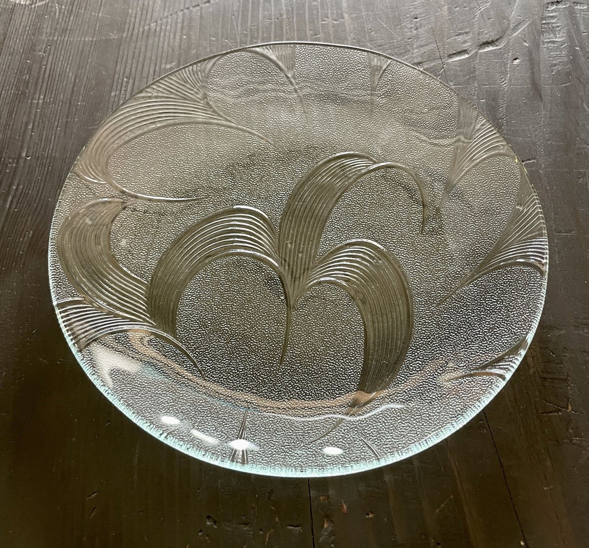 昭和型板ガラス「らんまん」 4mm厚 円形 大（Φ180mm） | 旭 屋 ガ ラ ス 店