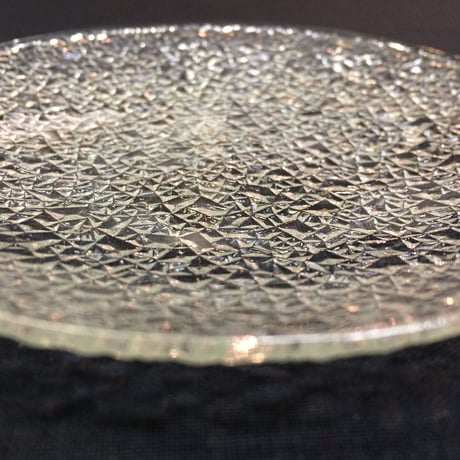 昭和型ガラス「ダイヤ」　皿　円形　小（Φ120mm）