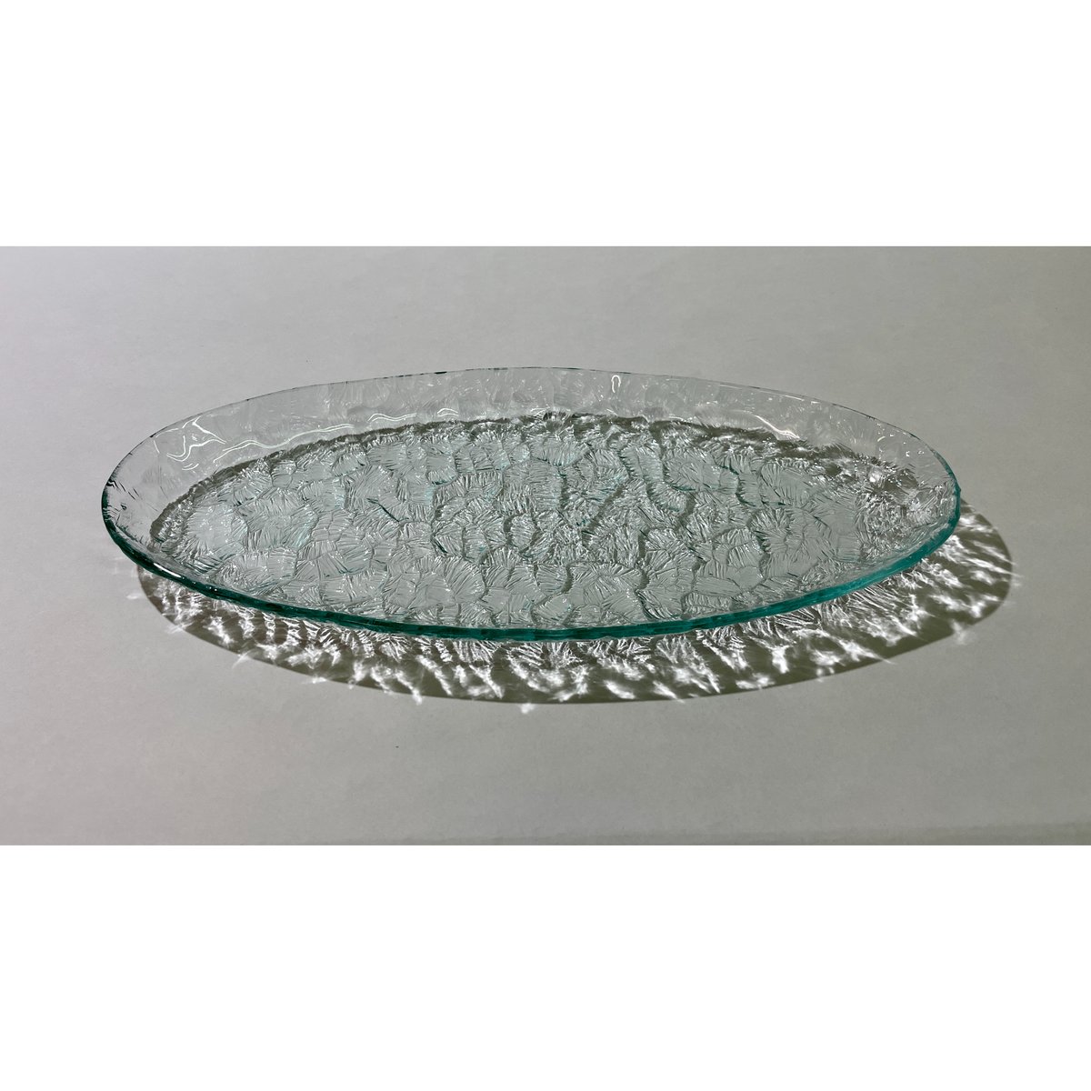 昭和型板ガラス 4mm厚 オーバルプレート | 旭 屋 ガ ラ ス 店