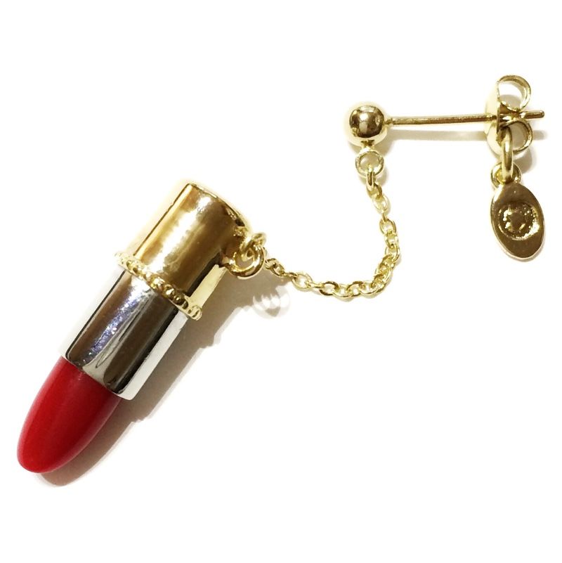 リップスティックピアス・イヤークリップ | throw-a-kiss