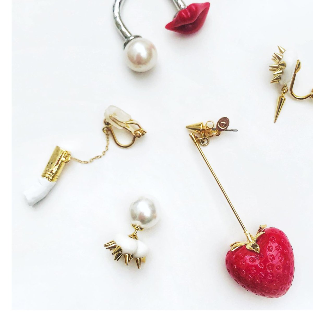 シガレットピアス・イヤークリップ / 2色 | throw-a-kiss