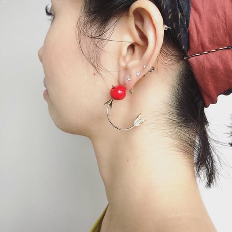 キューピット ピアス・イヤークリップ / アップル