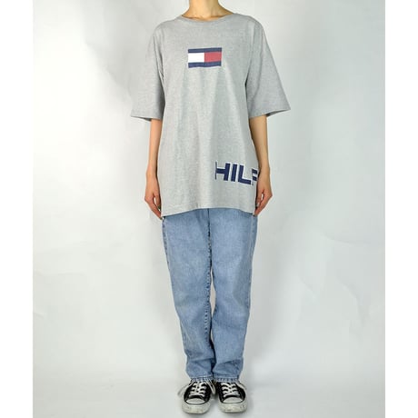 TOMMY HILFIGER / S/S T-SHIRTS(USED) COL:GRAY
