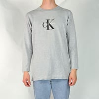 CALVIN KLEIN / L/S T-SHIRTS(USED) COL:GREY