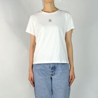 CALVIN KLEIN / S/S T-SHIRTS(USED) COL:WHITE