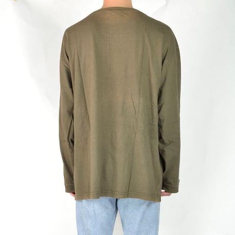 CALVIN KLEIN / L/S T-SHIRTS(USED) COL:KHAKI