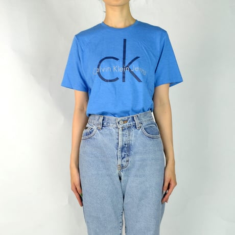 CALVIN KLEIN / S/S T-SHIRTS(USED) COL:BLUE