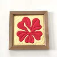 【Quilt Artwork】Red Hibiscus