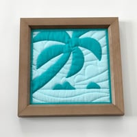 Quilt Artwork】 Lanikai Beach, The Hawaiian Landscape (peacock green)