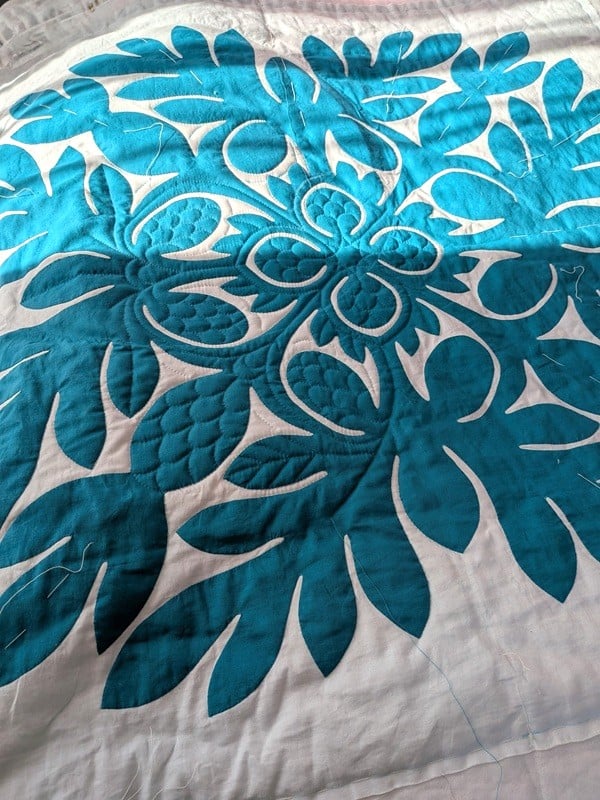 キット】Ulu（90㎝×90㎝）トップのみ | Aloha Quilt_Keiko Kuno