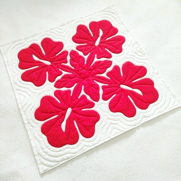 パターン☆シンプルハイビスカス | Aloha Quilt_Keiko Kuno