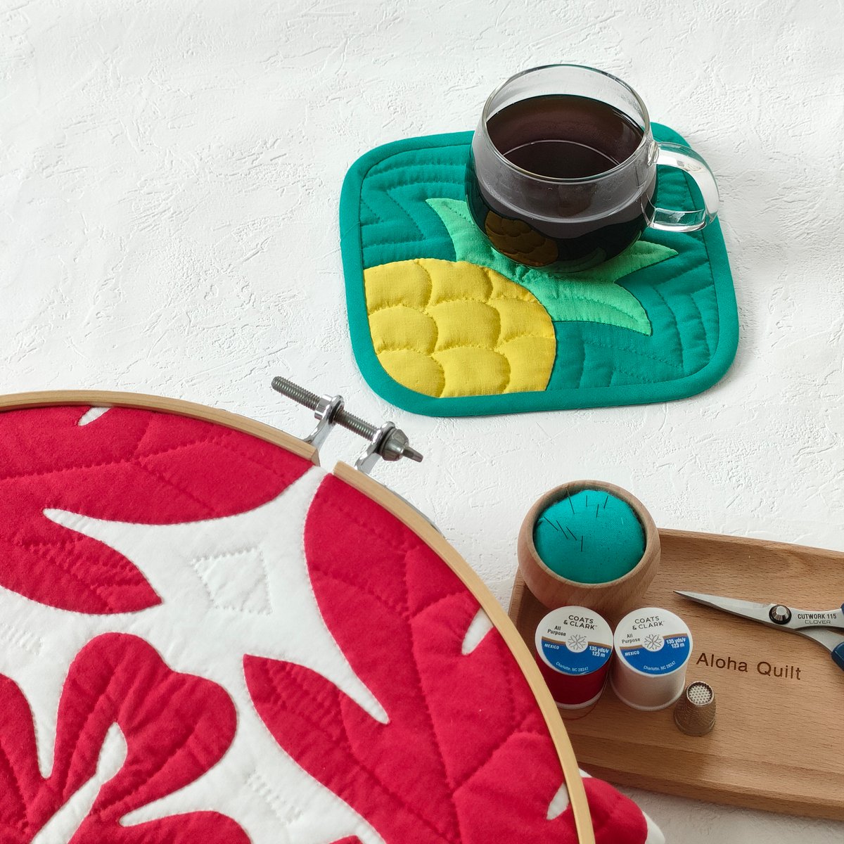 キット】フレッシュパイン（18㎝）のマルチマット | Aloha Quilt_Keiko