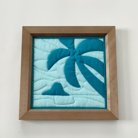 【Quilt Artwork】 Chinaman’s Hat, The Hawaiian Landscape (cyan)