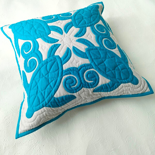 未使用・本物！ハワイ島で購入　ハワイアン　キルト　ホヌ　製作者ノリコ・フジイさん パターン☆ホヌ | Aloha Quilt_Keiko Kuno