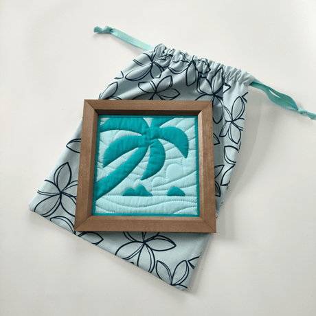 Quilt Artwork】 Lanikai Beach, The Hawaiian Landscape (peacock green)