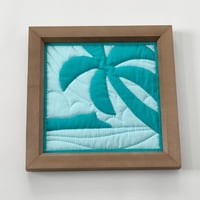 【Quilt Artwork】 Diamondhead, The Hawaiian Landscape (peacock green)