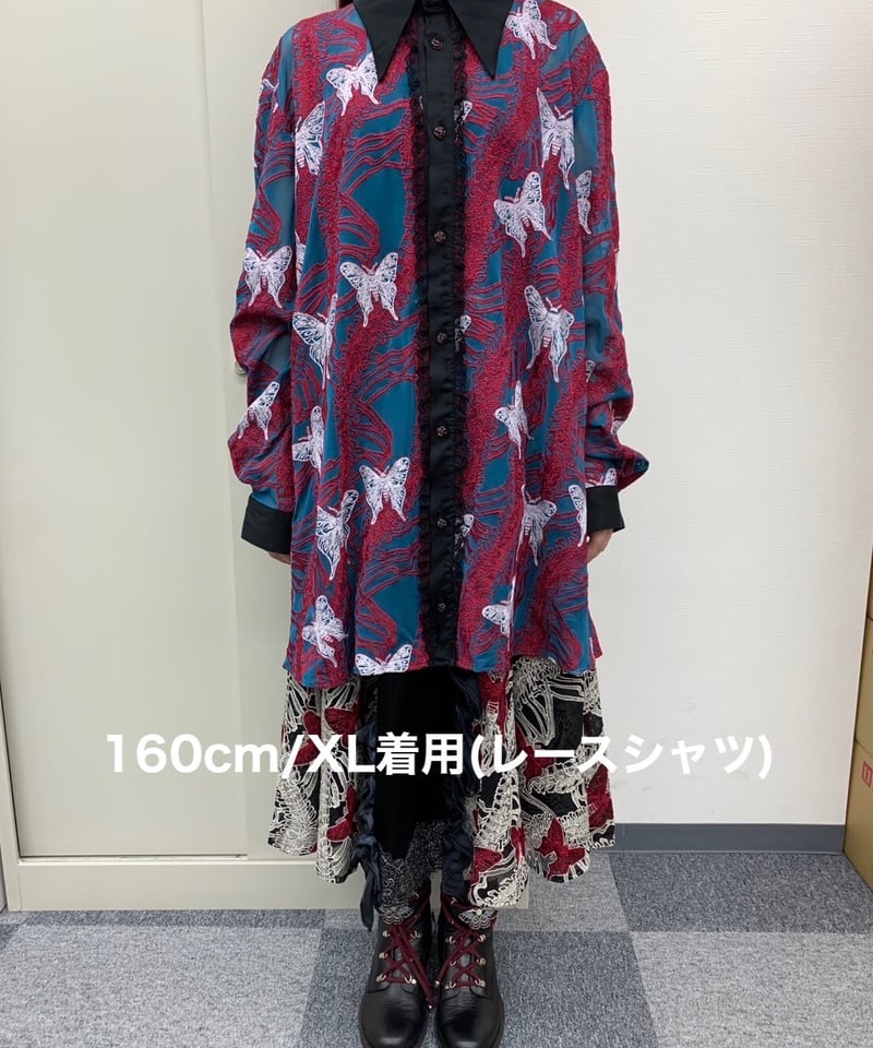 fetico レースシャツ リブ イン コンフォート くぼっち☆とコラボ 大人の華やぎレース