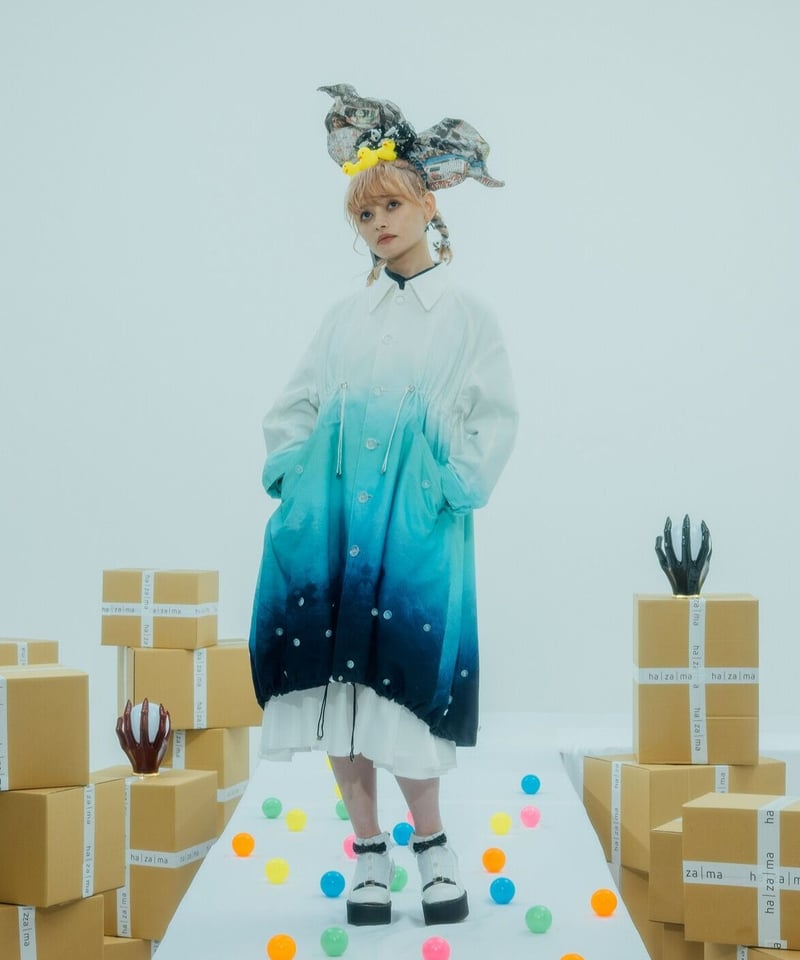 新品hazama 見えないものを見ようとして見上げた夜空のモッズコート