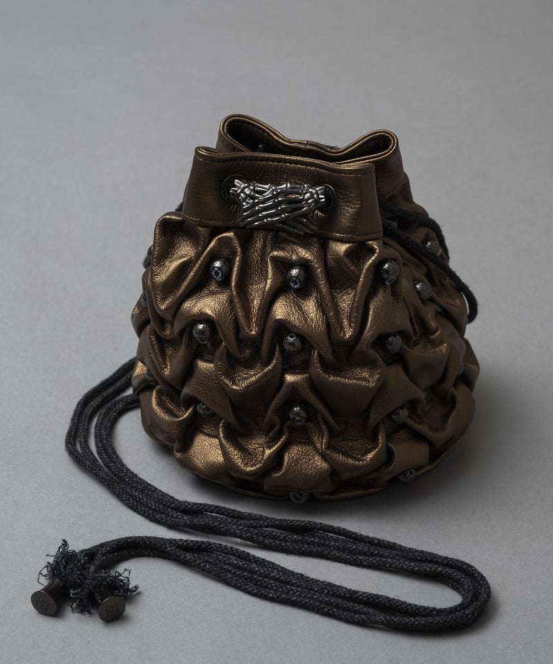 2025/9/30-11/1 WEB注文受付中】百々目くレザー巾着バッグ | ha | za