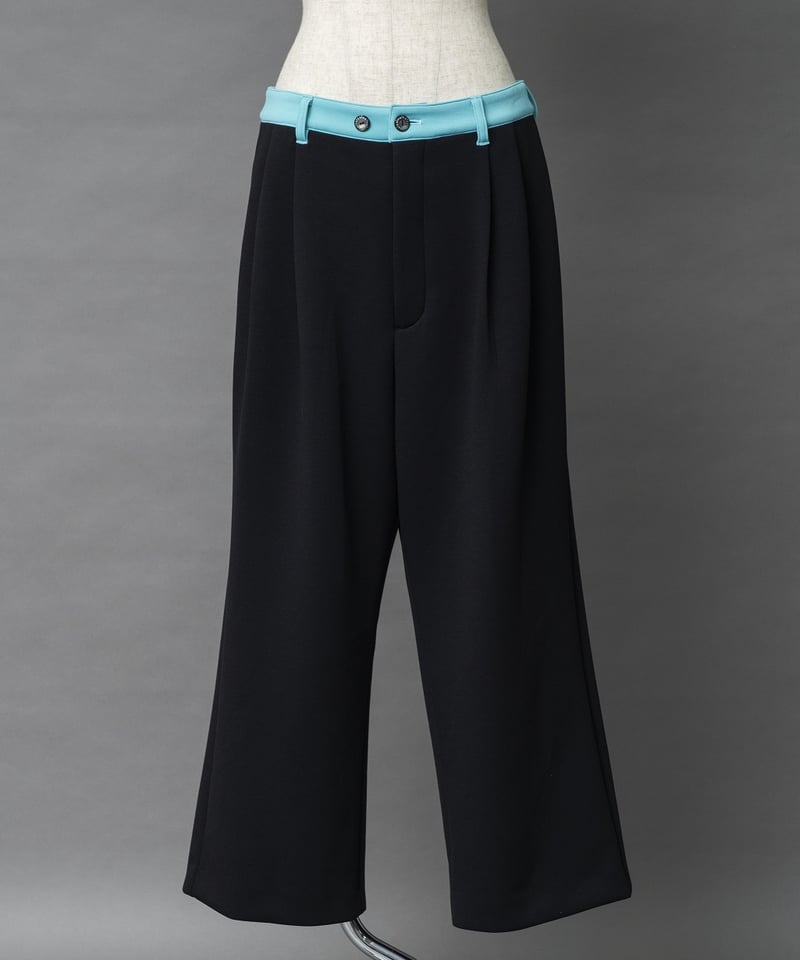 hazamaハザマ 寄り添うワイドサルエルパンツ black ha za ma ハザマ はざま 寄り添うワイドサルエルパンツ hazama