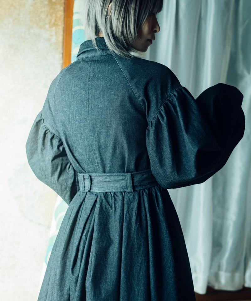 hazama ハザマ 経年真価のワンピース ネイビー 経年真価のワンピース <denim ver.> | ha | za | ma