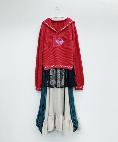 う*に様 【hazama】虚空を紡ぎ、織り成す物語のニットライダース hazama 虚空を紡ぎ、織り成す物語のニットライダース グリーン