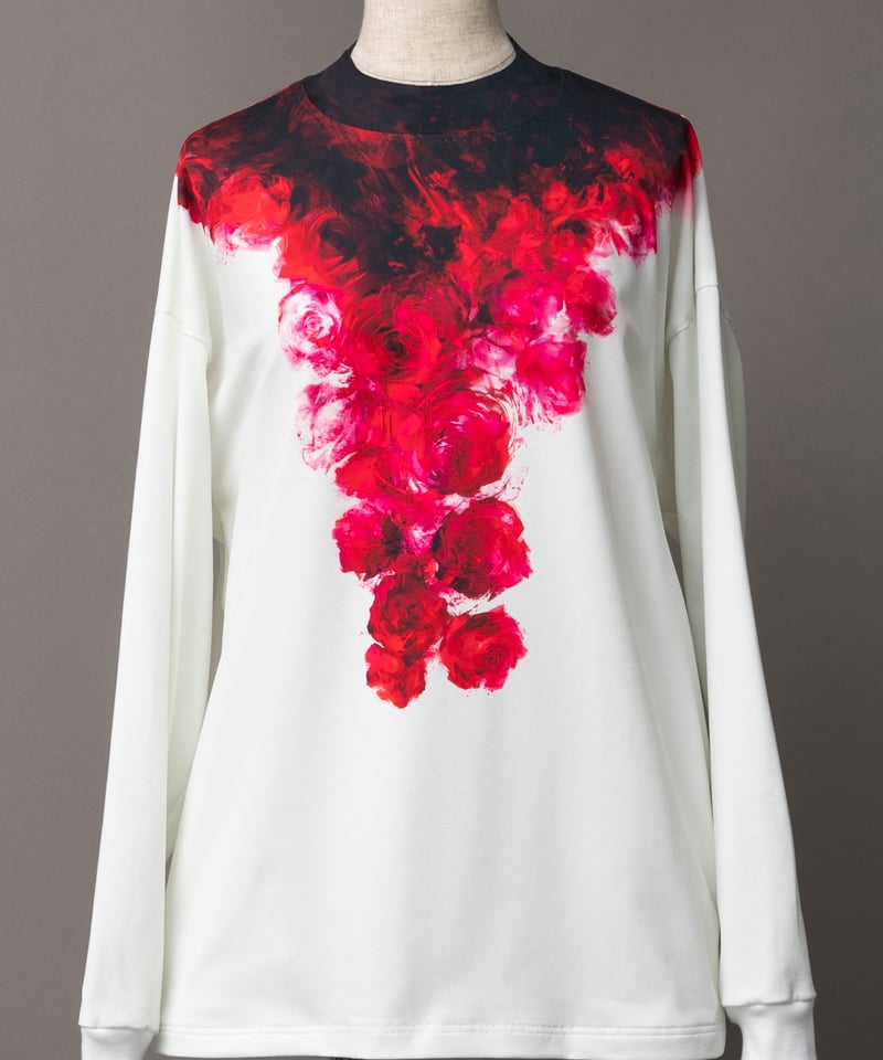 鮮烈に滲む狂気のハイネックカットソー | ha | za | ma