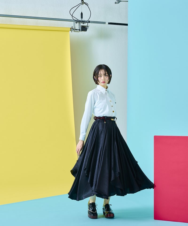 ha | za | ma 2025SS　スカート　定価137.500円 2025/9/30-11/1 WEB注文受付中】さんざめくスカート | ha | za | ma